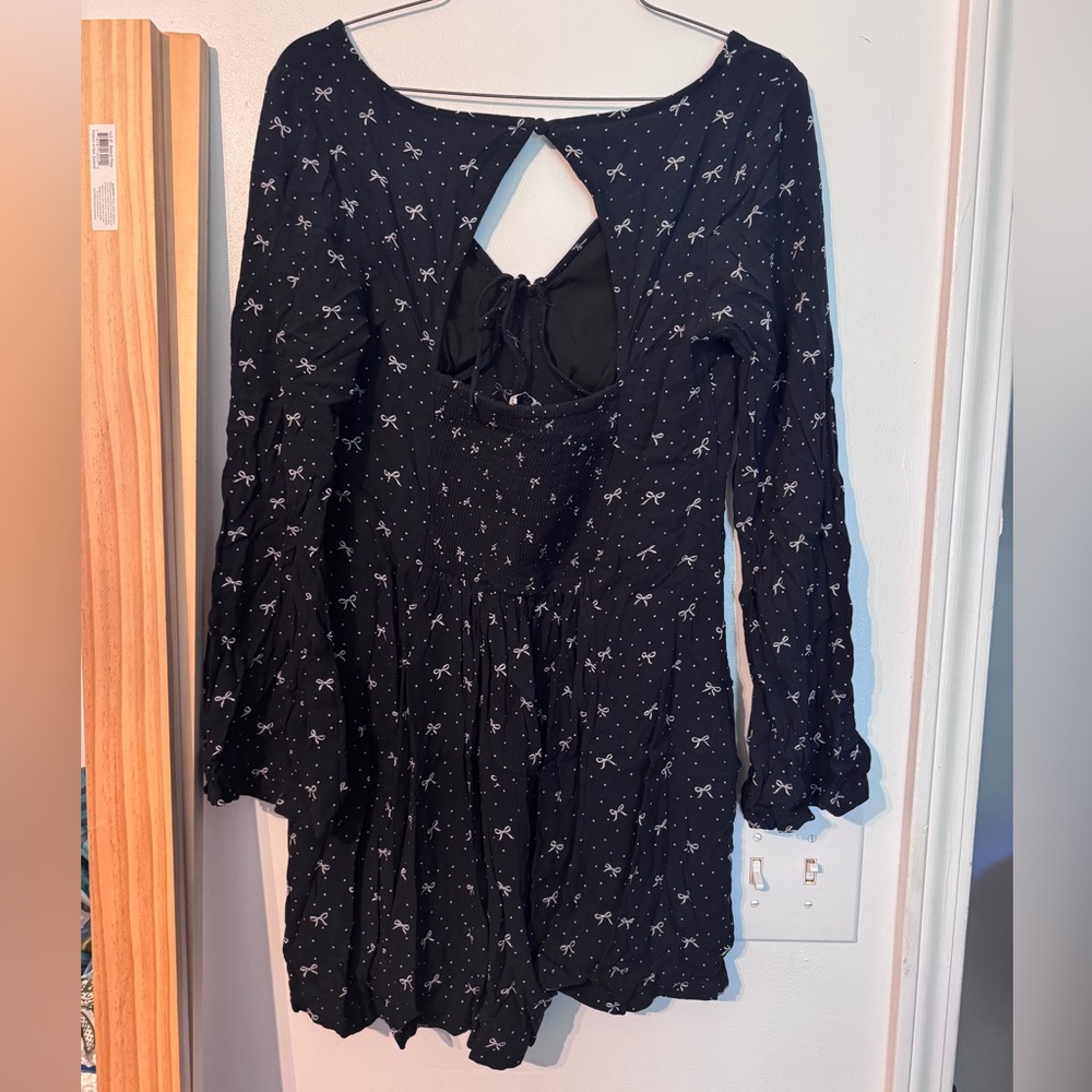 American Eagle Outfitters Black Jumpsuit with White Pattern